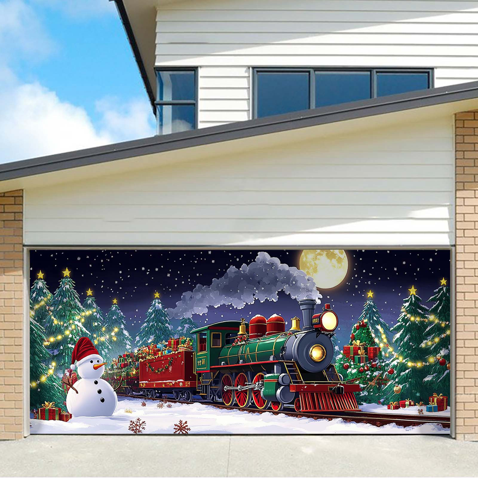 thumbnail image 2 of Banderín Navideño Para Puerta De Garaje. Gran Cubierta Colgante Para Puerta. Decoración Navideña Para Pared De Garaje. Decoración Exterior Para Fiestas., 2 of 2